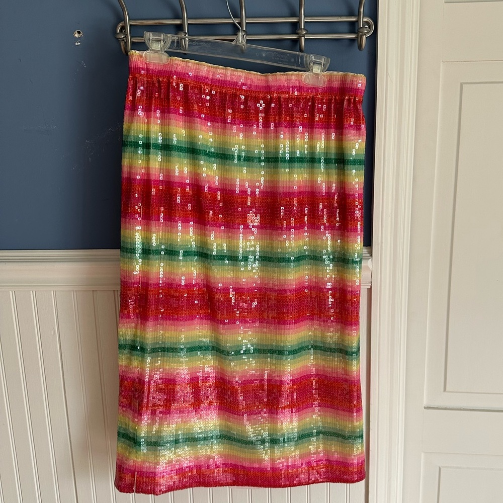J. Crew sequin stripe skirt